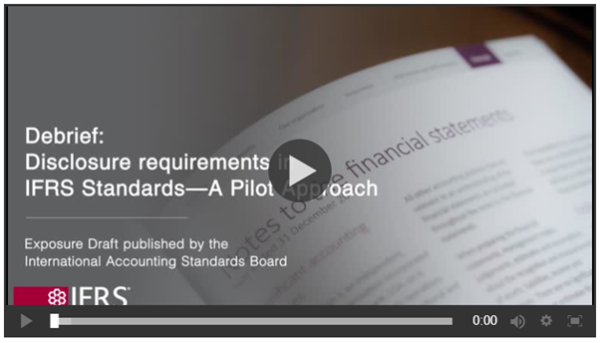IASB Video on Disclosure Requirements