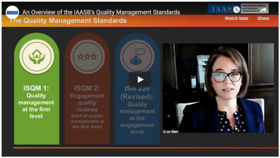 IAASB QM Standards Overview video link